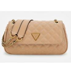 Guess Giully Quiltad Axelremsväska Beige