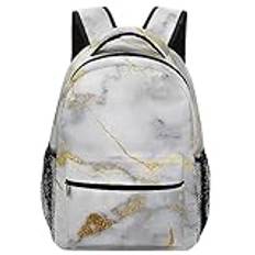 Guld marmor mode ryggsäck lätt ryggsäck axlar dagväska för resor arbete kontor camping