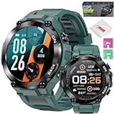 Smartwatch herr smart klocka GPS puls puls tryck steg sömn timer väckarklocka 20 sportlägen pekskärm för iOS Android (grå)
