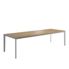 Gloster - Carver 100 x 280 cm Square Dining Table Teak, Frame White - Matbord utomhus