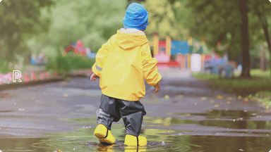 Regnkläder för barn: Fodrade regnkläder, gummistövlar och regnställ