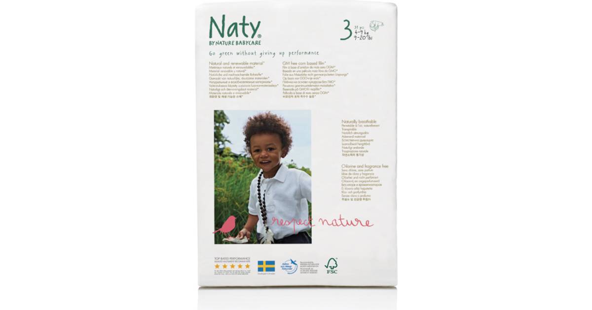 Naty Eco Nappies Size 3 Midi • Se pris (1 butiker) hos PriceRunner »