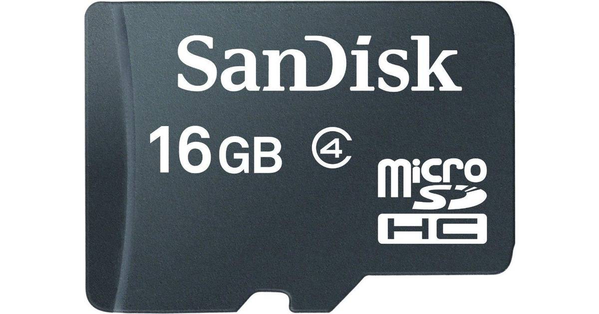 SanDisk MicroSDHC Class 4 16GB • Se lägsta pris (29 butiker)