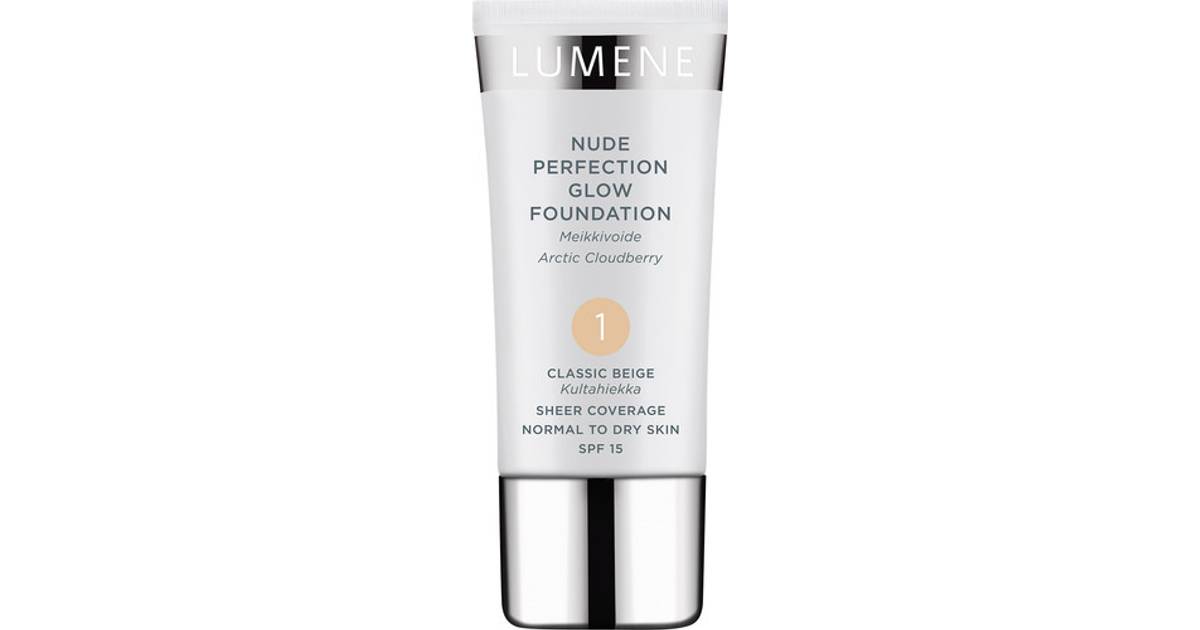 Lumene Nude Perfection Glow Foundation 2 Soft Honey • Se priser (1 ...