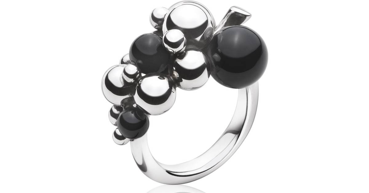 Georg Jensen Moonlight Grapes Silver Ring w. Black Onyx (3559071 ...