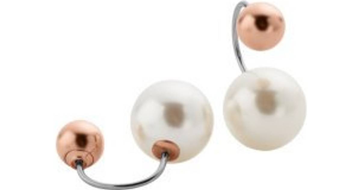 Skagen Agnethe Earrings - Silver/Pearl • Se priser (1 butiker) »