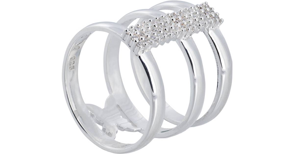 Gynning Jewelry Secret B Ring - Silver/Transparent • Pris »
