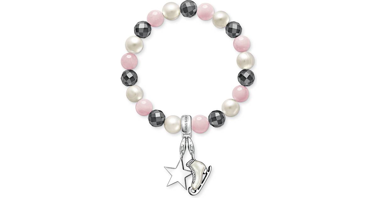 Thomas Sabo Charm Club Bracelet - Silver/Pearls • Pris »