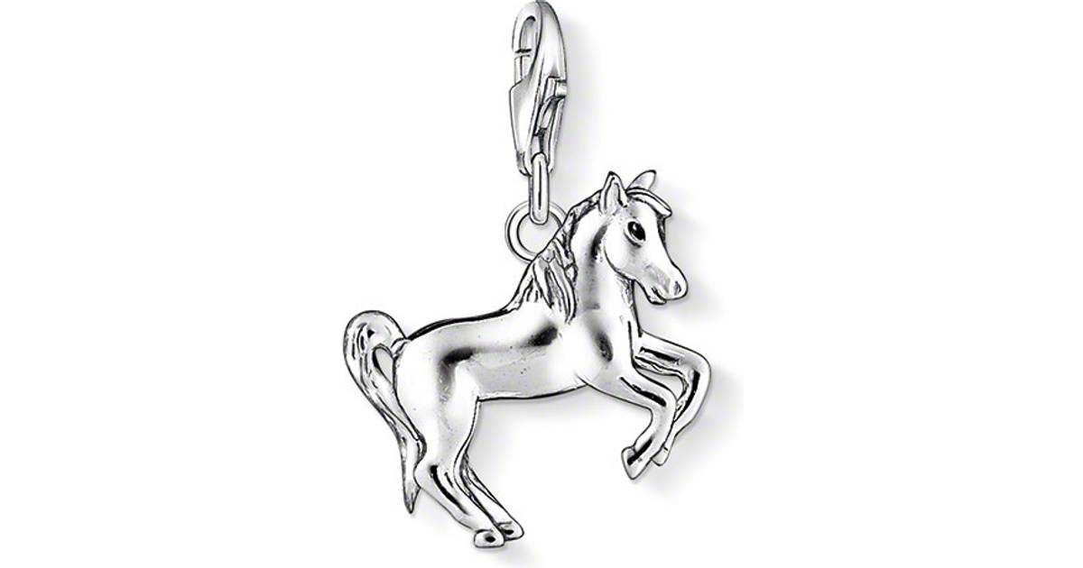 Thomas Sabo Charm Club Jumping Horse Charm Pendant - Silver/Black • Pris »