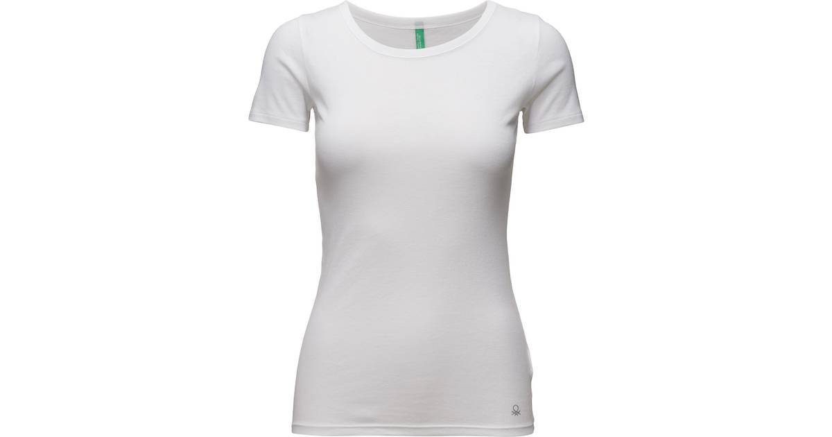 United Colors of Benetton T-Shirt - White • Priser »