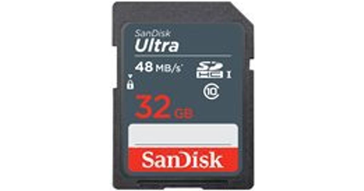 SanDisk Ultra SDHC UHS-I U1 48MB/s 32GB • Se pris