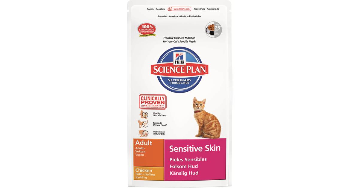 Hill's Science Plan Feline Adult Sensitive Skin with Chicken 5kg ...