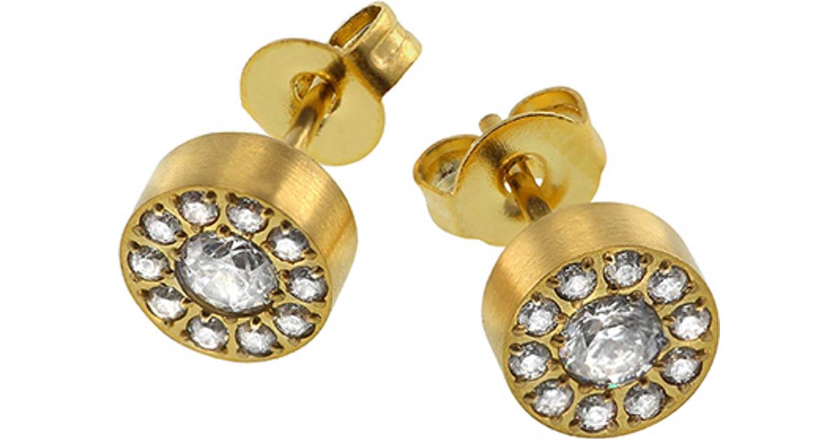 Edblad Thassos Mini Earrings - Gold/Transparent • Pris »