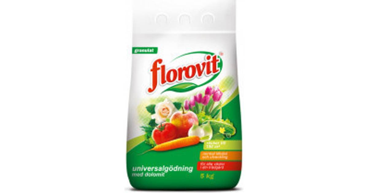 Florovit Universalgödning med Dolomite kalk 5kg • Se priser (1 butiker) »
