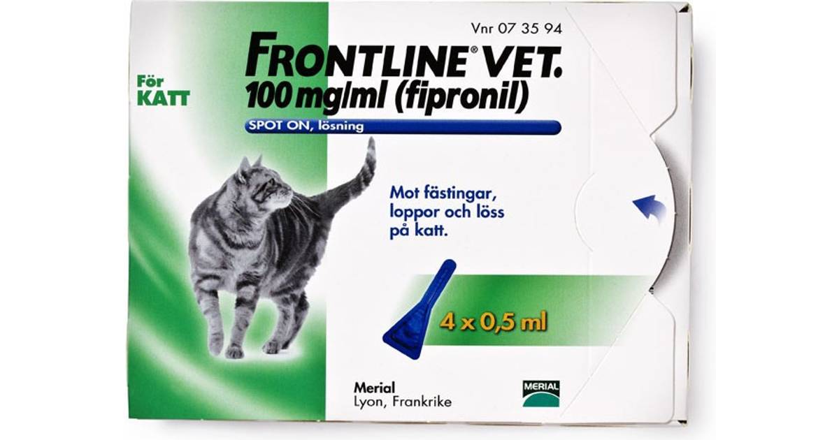 Frontline Vet Spot-On Cat 4x0.5ml • Se priser (7 butiker) »