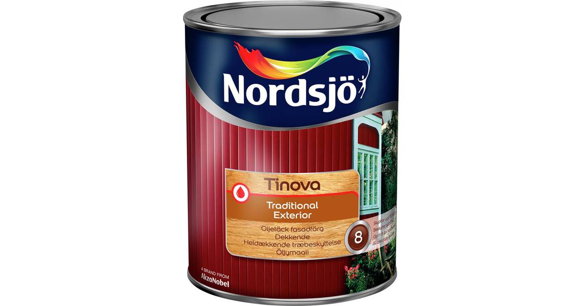 Nordsjö Tinova Traditional Exterior Träfasadsfärg Svart 1L - Hitta ...