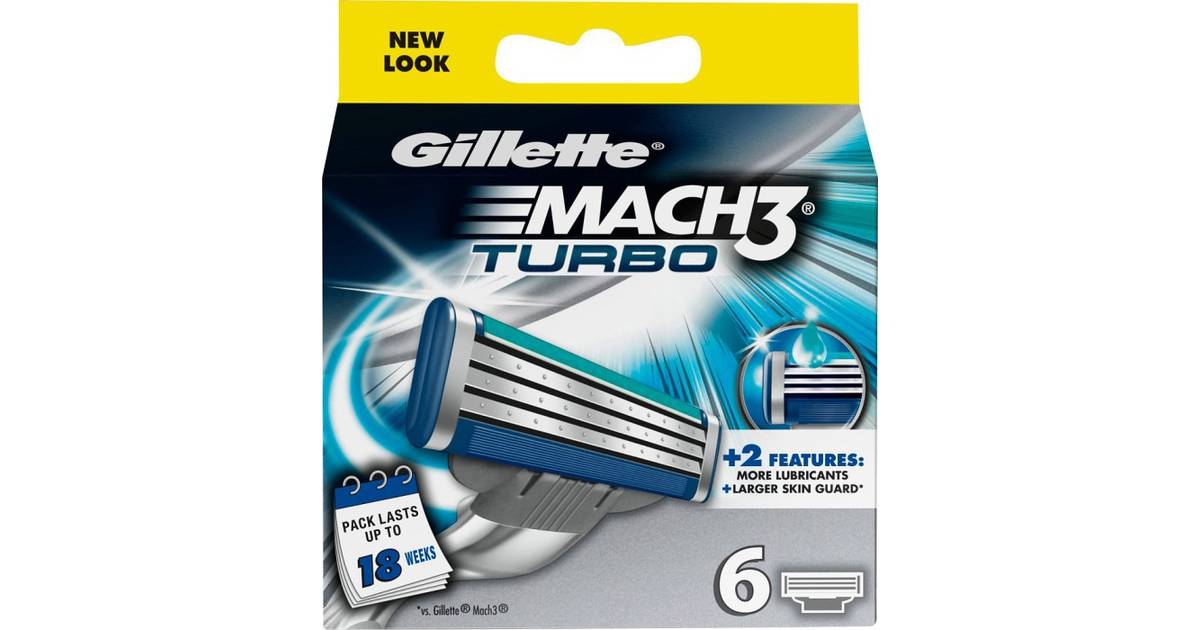 Gillette Mach3 Turbo 6-pack • Se pris (3 butiker) hos PriceRunner »