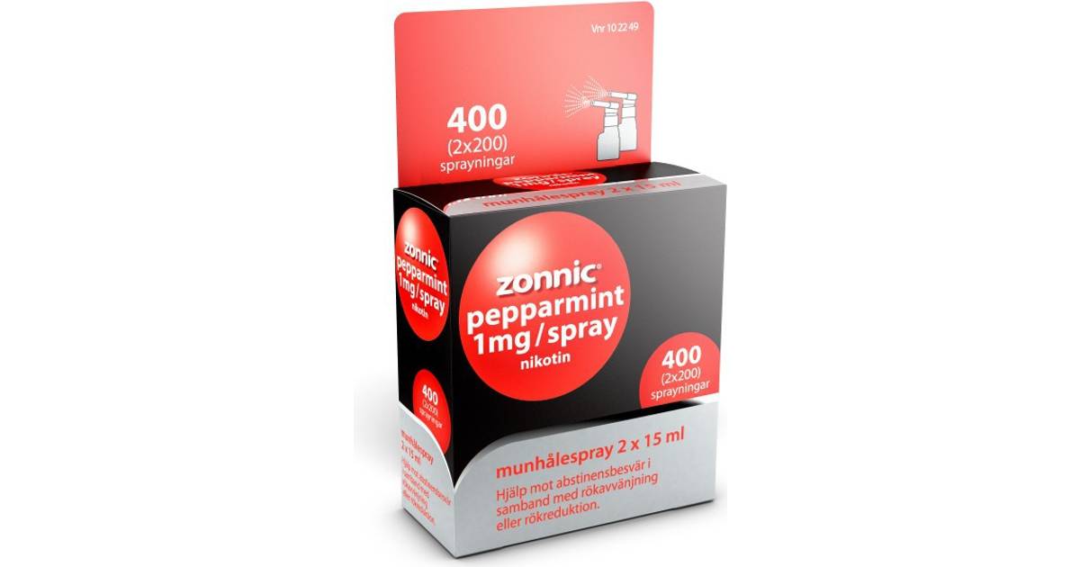 Zonnic Pepparmint 1mg 400 doser • Se priser (7 butiker) »