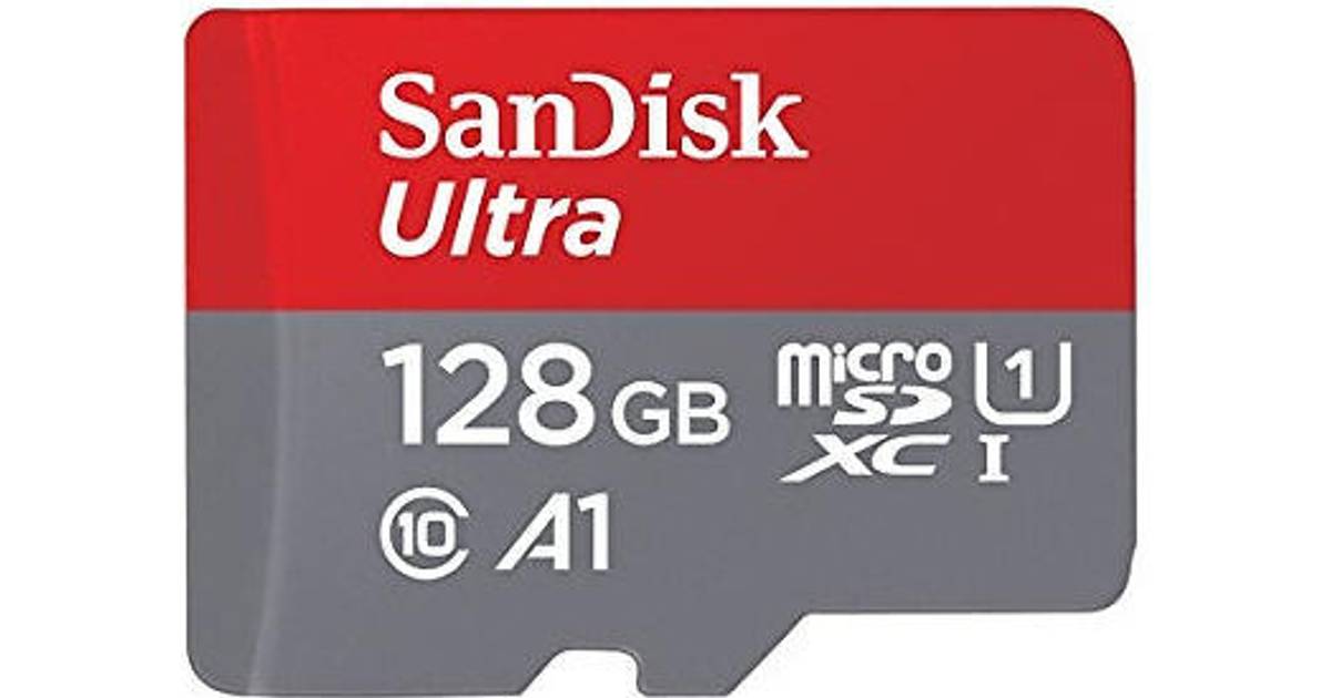SanDisk Ultra microSDXC Class 10 UHS-I U1 A1 100MB/s 128GB +Adapter • Pris »
