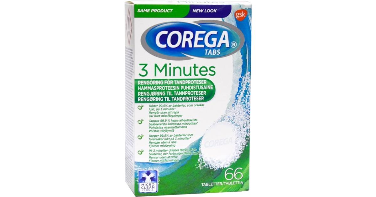 Corega 3 Minutes Tablets 66-pack (13 butiker) • Priser »