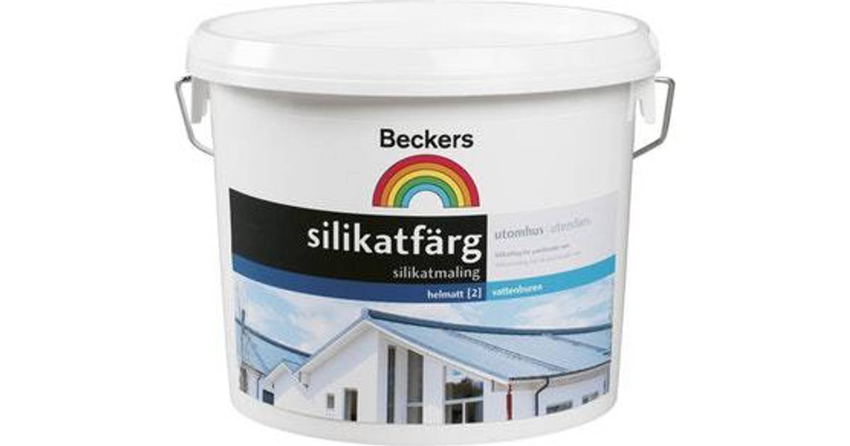 Beckers - Silikatfärg Vit 9L • Se pris (3 butiker) hos PriceRunner »