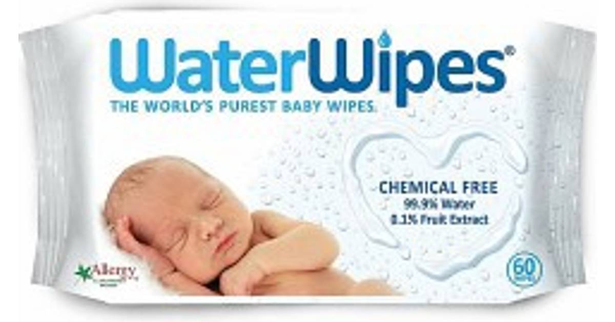 WaterWipes Sensitive Baby Wipes 60pcs • Se priser »