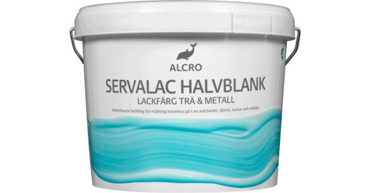Alcro Servalac Halvblank Träfärg Vit 0.5L • Se priser (1 butiker) »