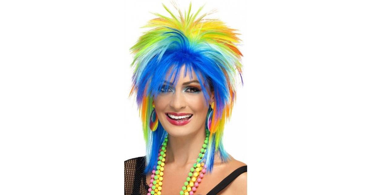 Smiffys 80's Rainbow Punk Wig Multi-Coloured • Se priser (5 butiker) »
