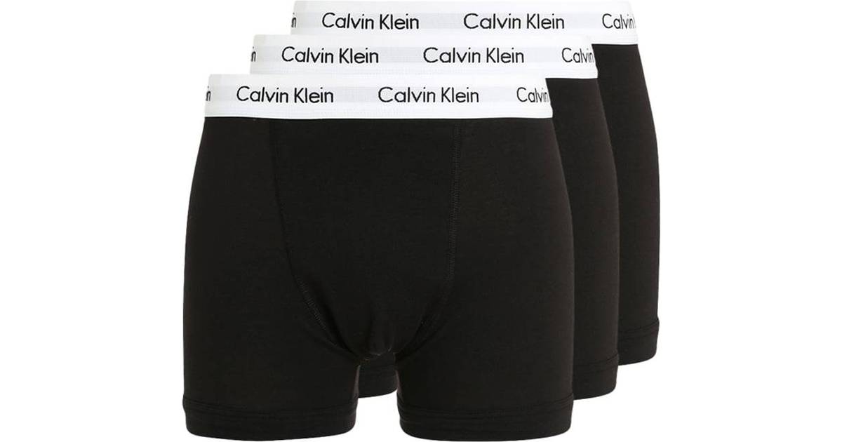 Calvin Klein Cotton Stretch Trunks 3-pack - Black • Pris »
