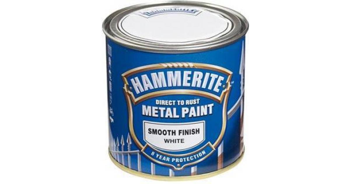Hammerite Direct to Rust Smooth Effect Metallfärg Vit 0.25L • Se ...