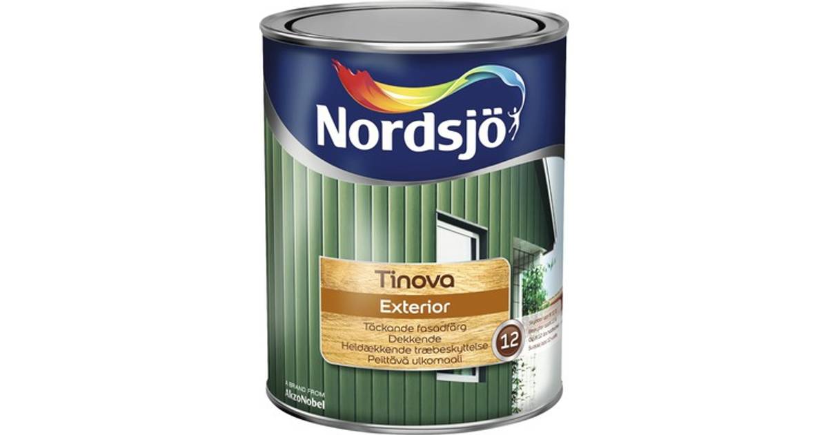 Nordsjö Tinova Exterior Träfasadsfärg Vit 1L • Se priser (3 butiker) »