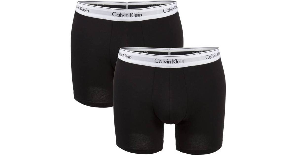 Calvin Klein Modern Cotton Boxer 2-pack - Black • Pris »