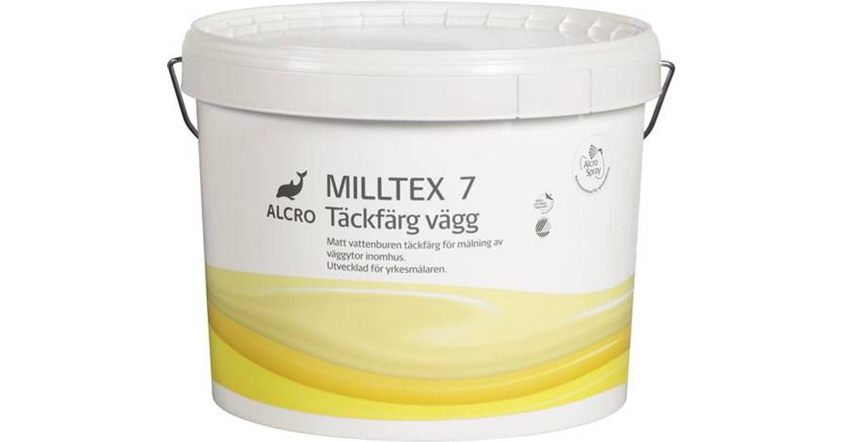 Alcro Milltex 7 Väggfärg Vit 10L • Se priser (1 butiker) »