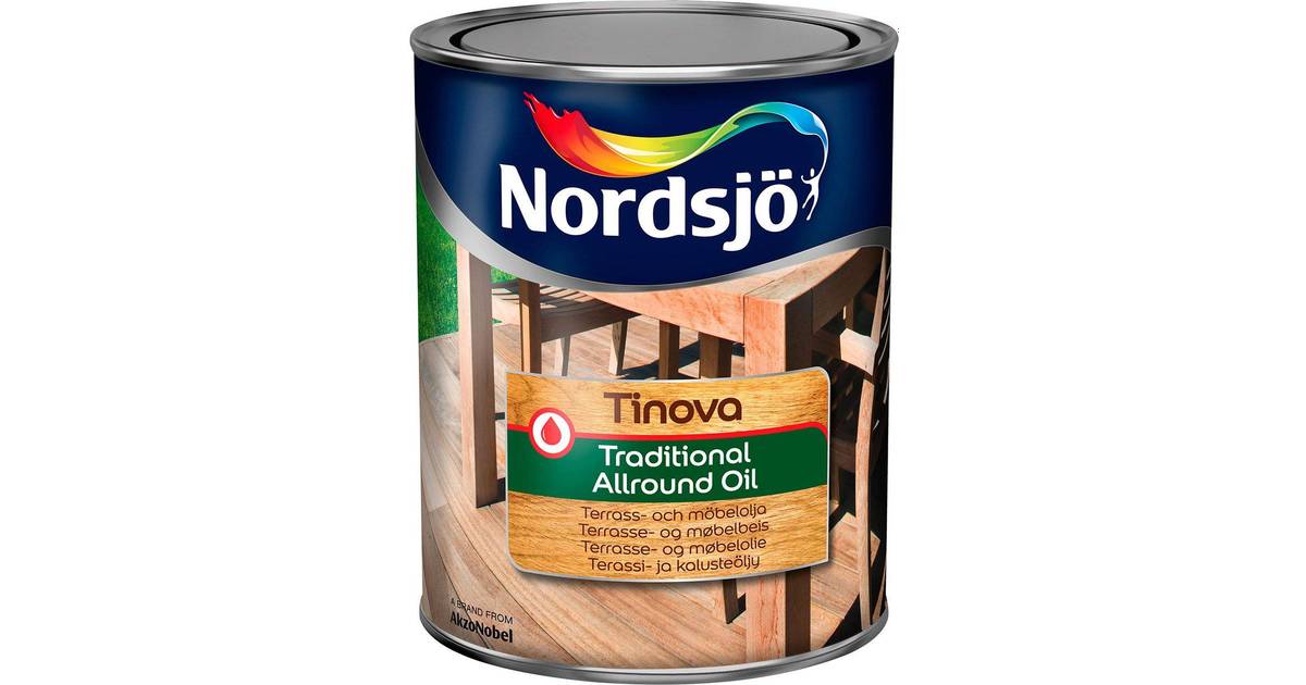 Nordsjö Tinova Traditional Allround Träolja Transparent 1L • Se ...