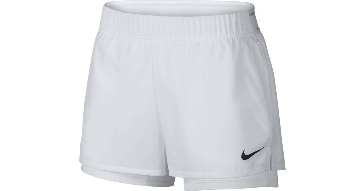 Nike Court Flex Shorts Women - White • Se lägsta pris nu
