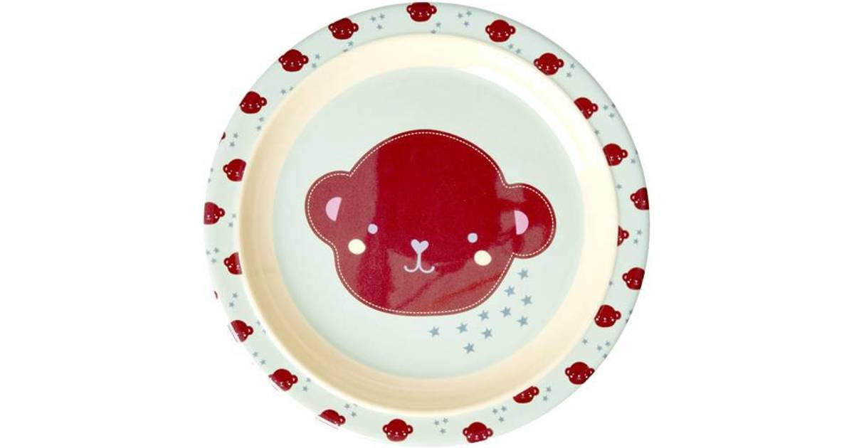 Rice Melamine Kids Lunch Plate Monkey Print • Se priser (2 butiker) »