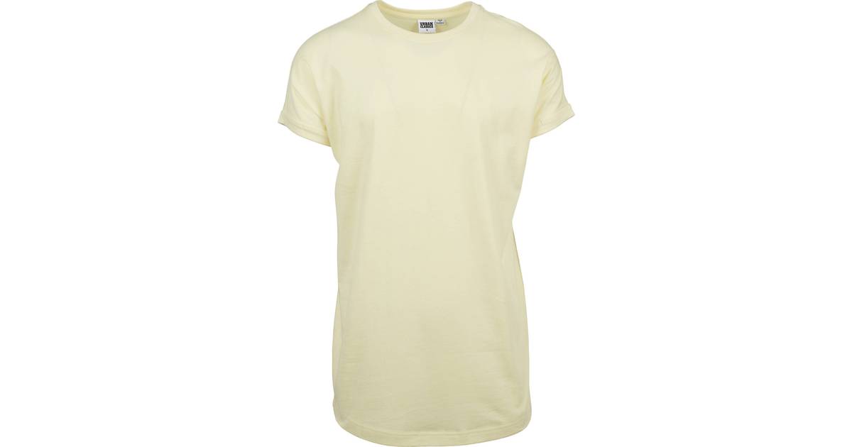 Urban Classics Long Shaped Turnup T-shirt - Powderyellow • Se priser »