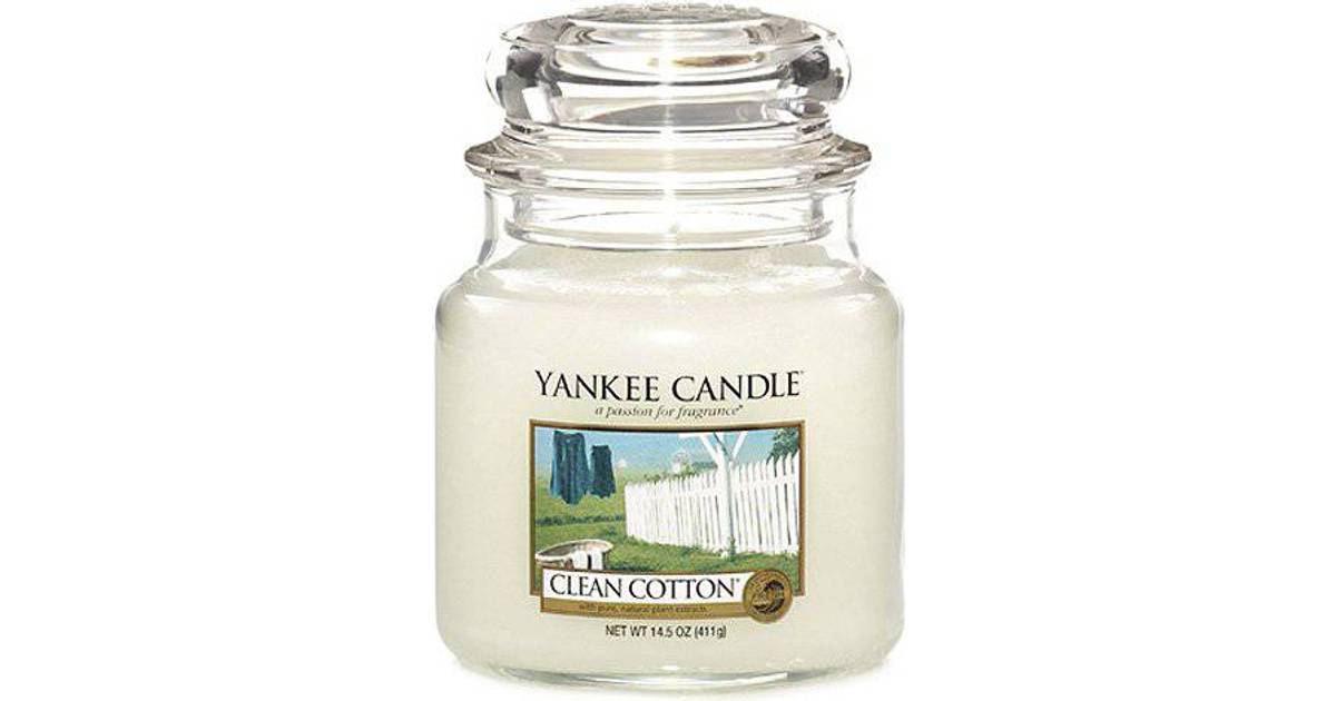 Yankee Candle Clean Cotton Medium Doftljus • Se priser (23 butiker) »