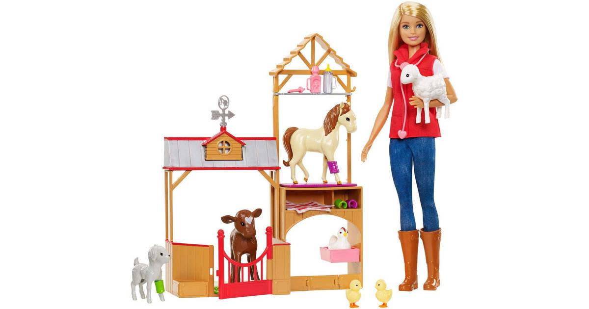 Barbie Sweet Orchard Farm Doll & Barn Playset • Se pris