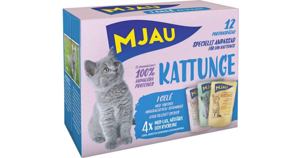 Mjau Multibox Kitten with Jelly Portion 12x85g - Hitta bästa pris ...