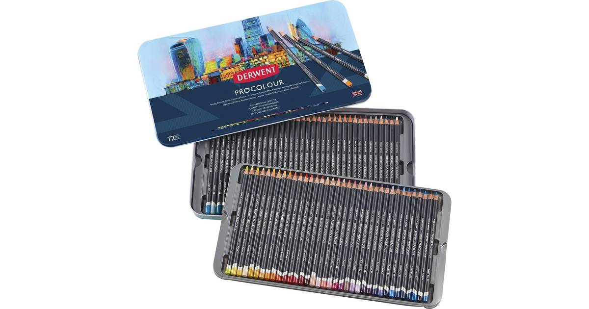 Derwent Procolour Pencils Metal Tin 72 Count • Se priser (4 butiker) »