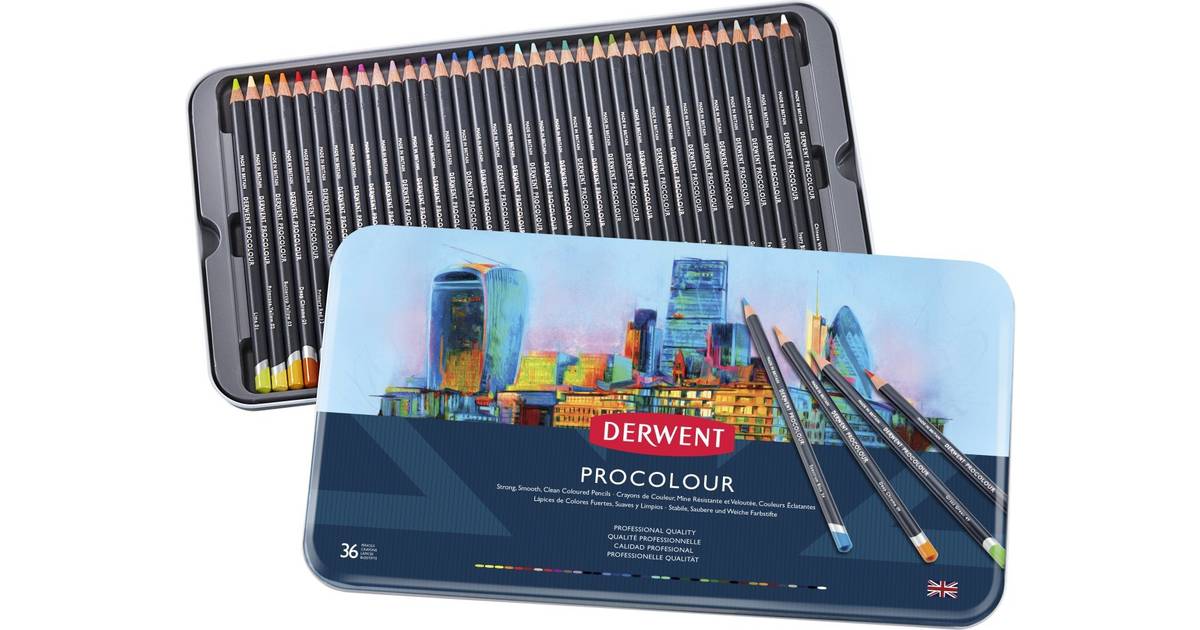 Derwent Procolour Pencils Metal Tin 36 Count • Se priser (1 butiker) »