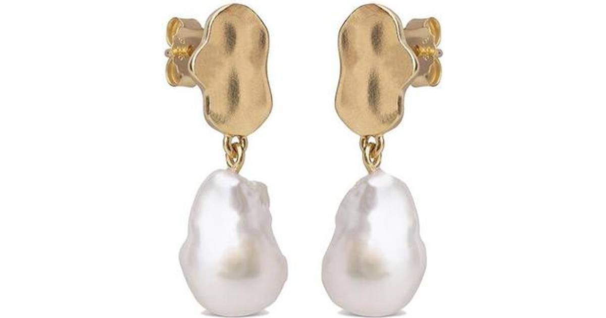 ENAMEL Copenhagen Alua Earrings - Gold/Pearl • Pris »