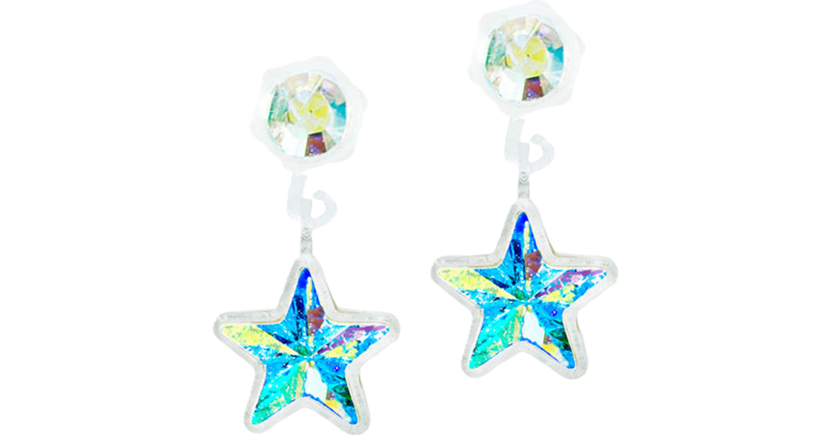 Blomdahl Pendant Star Earrings - White/Multicolour