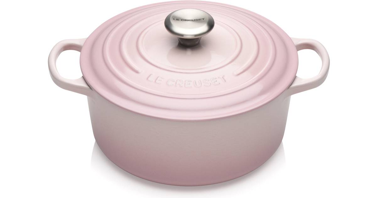 Le Creuset Shell Pink Evolution Cast Iron Round Gjutjärnsgryta med lock 4.2  L 24 cm