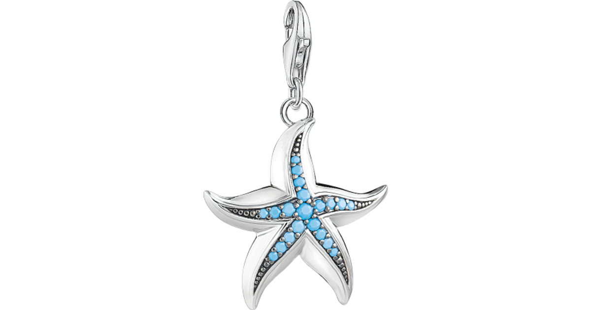 Thomas Sabo Charm Club Starfish Charm Pendant - Silver/Turquoise • Pris »