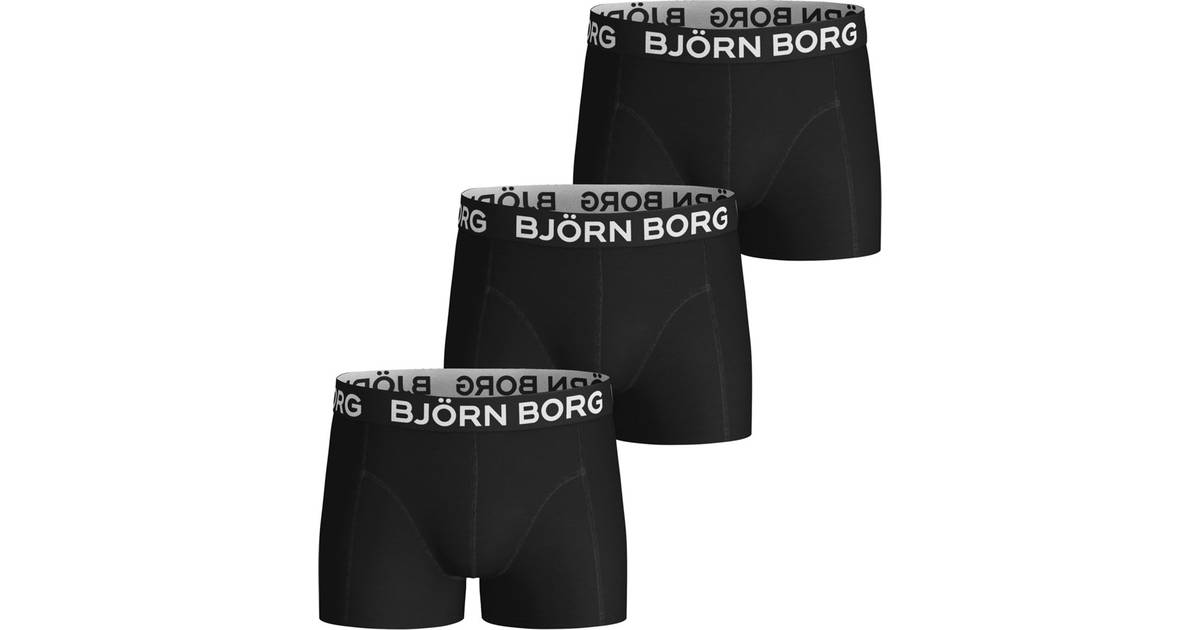 Björn Borg Solid Boys Shorts 3-pack - Black Beauty (9999-1230-90651)
