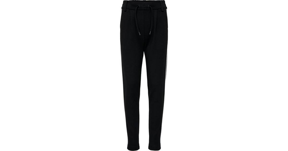 Only Poptrash Trousers - Black/Black • Se priser (8 butiker) »
