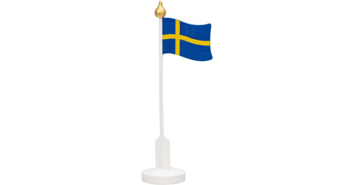 Svensk Bordsflagga 30cm Prydnadsfigur • Se priser »
