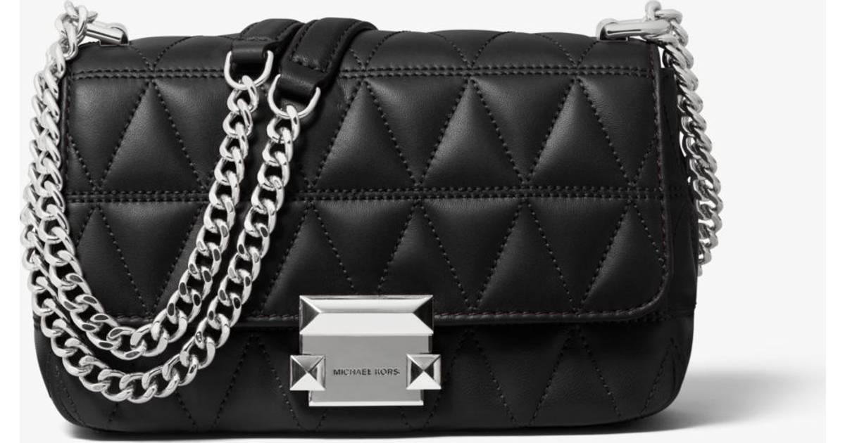 Michael Kors Sloan Small Quilted Leather Crossbody Bag - Black • Pris »
